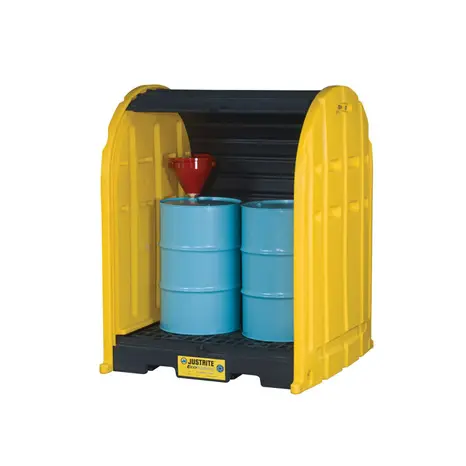 [JST-28675] Cobertizo DrumShed™ de 2 barriles con puerta enrollable, EcoPolyBlend™