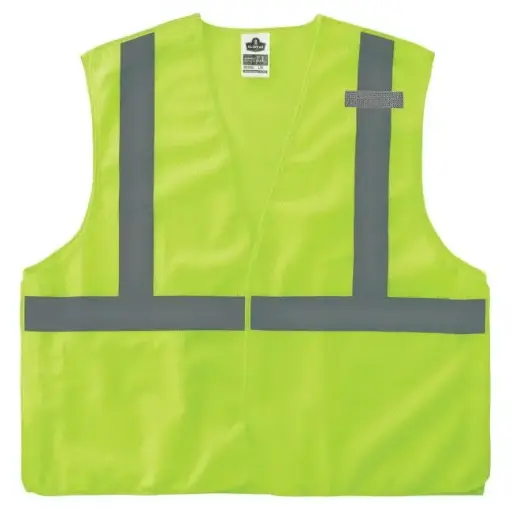 GloWear 8215BA-S Breakaway Mesh Hi-Vis Safety Vest - Type R, Class 2, Economy, Single Size